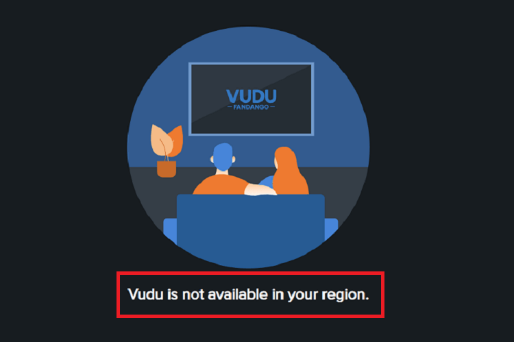 Vudu geo restriction error