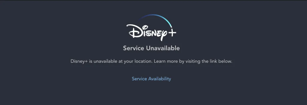 Sorry, Disney+ is not available in your region.