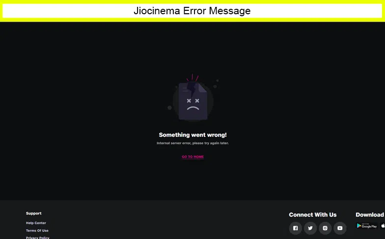 JioCinema Error Message