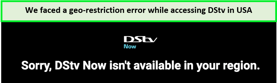 Sorry, DStv Now isn’t available in your region.