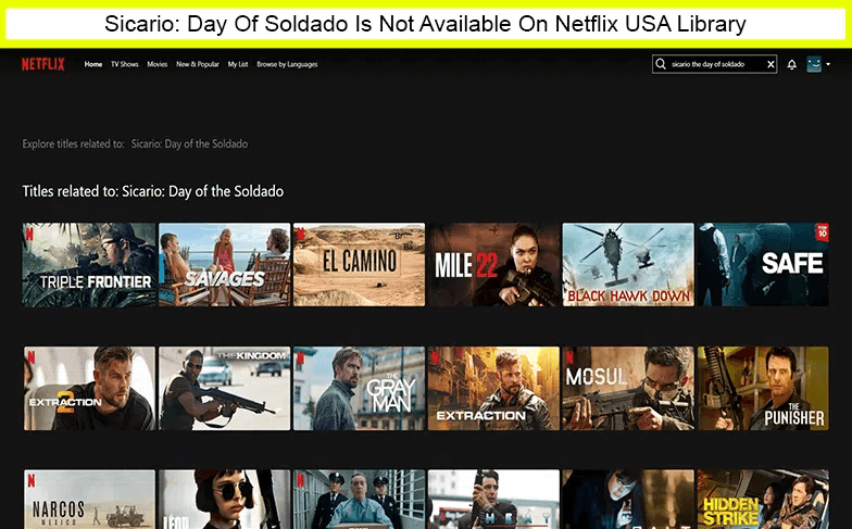 Watch Sicario Day of the Soldado is Not Available