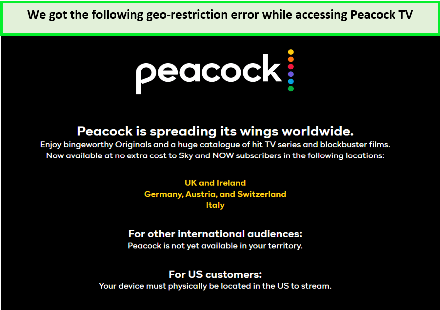 peacock tv geo restriction error